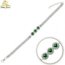  Gümüş Zirkon Taşlı Bilezik / Bileklik